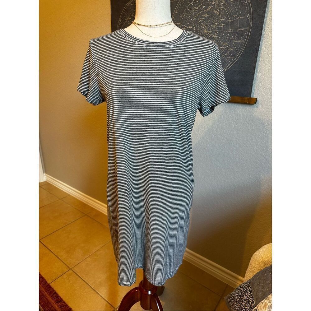 Current/Elliott Beatnik Racer Striped Crew Neck T-Shirt Mini Dress Women Size 0